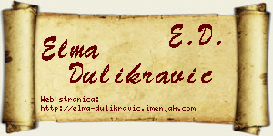 Elma Dulikravić vizit kartica